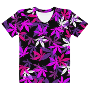 cannabis leaf women's t shirt